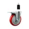 Service Caster 5'' Red Poly Swivel 1-3/8'' Expanding Stem Caster Total Lock Brake SCC-EXTTL20S514-PPUB-RED-138 - alternate 1